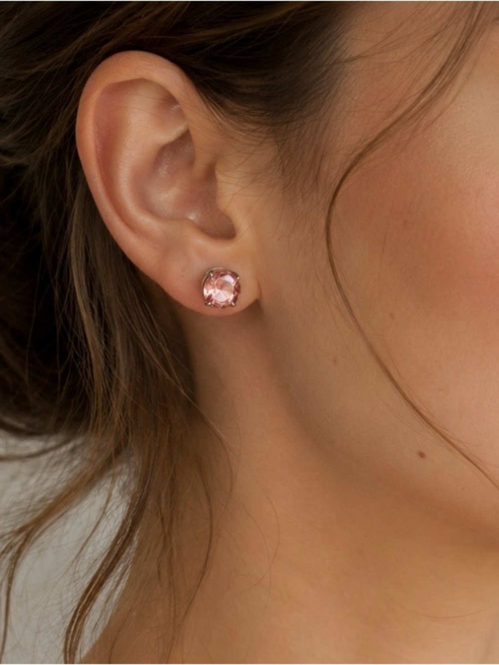 Ann Taylor Loft Rose Pink Crystal Stud Earrings - Women Jewelry